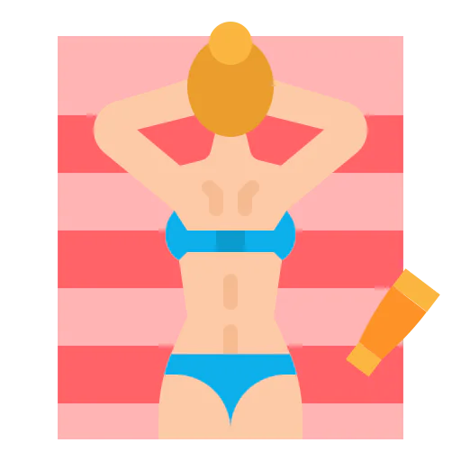 Sunbathing icon