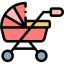 Baby stroller icon 64x64