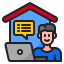 Work from home icon 64x64