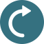 Curved arrow icon 64x64