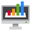 Bar graph icon 64x64
