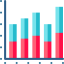 Bar chart icon 64x64