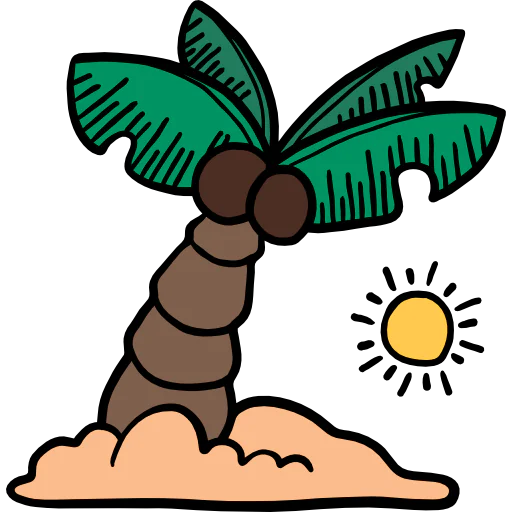 Coconut tree icon