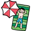 Sunbathing icon 64x64
