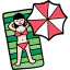 Sunbathing icon 64x64
