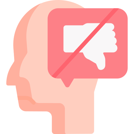 Negative thinking icon