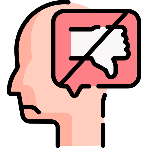 Negative thinking icon
