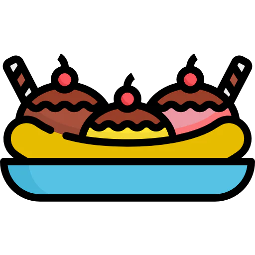 Banana split icon