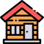 Wood house icon 64x64