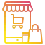 Mobile shopping icon 64x64
