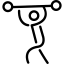 Weightlifter stick man ícono 64x64