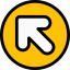 Diagonal arrow icon 64x64