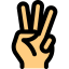 Three fingers icon 64x64