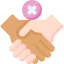 No handshake ícono 64x64