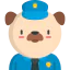 Police dog icon 64x64