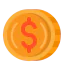Dollar coin biểu tượng 64x64