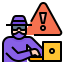 Cyber attack icon 64x64