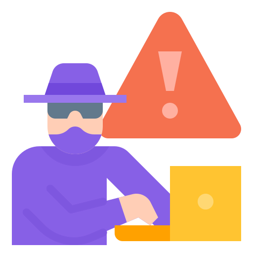 Cyber attack icon