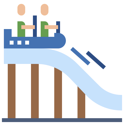 Roller coaster icon