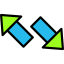 Diagonal arrows biểu tượng 64x64
