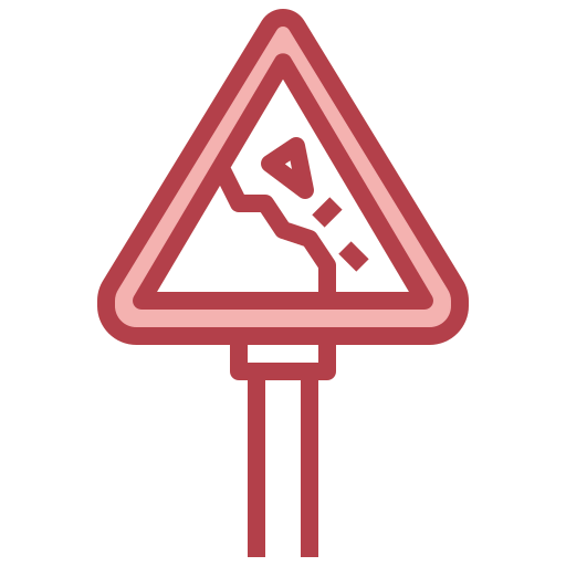 Falling rocks icon