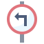 Left turn icon 64x64