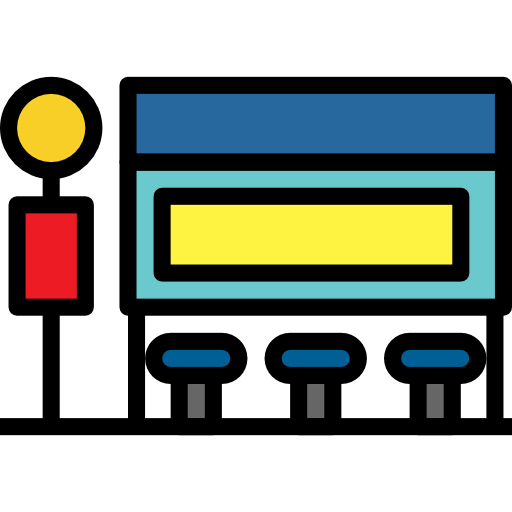 Bus stop icon