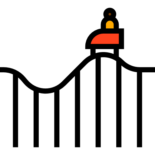Roller coaster icon
