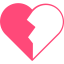Broken heart icon 64x64