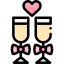 Champagne glasses icon 64x64