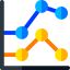 Line chart icon 64x64