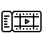 Movie ticket icon 64x64