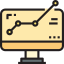 Line chart icon 64x64