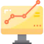 Line chart icon 64x64