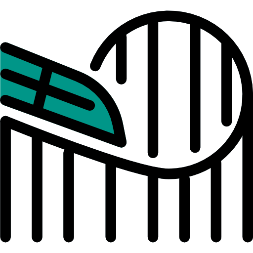 Roller coaster icon