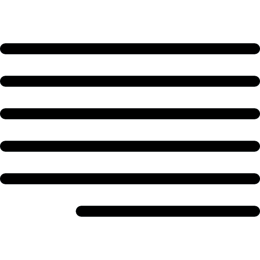 Right alignment icon