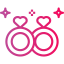 Wedding rings icon 64x64
