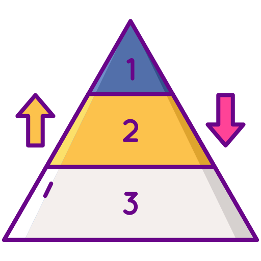 Pyramid chart icon