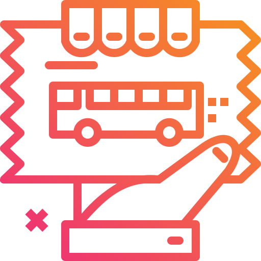 Bus ticket icon