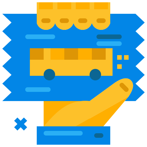 Bus ticket icon