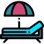 Sun umbrella icon 64x64