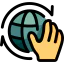 Earth globe icon 64x64