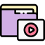 Video folder biểu tượng 64x64