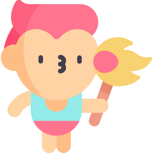 Fire eater man icon