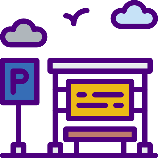 Bus stop icon