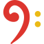 Bass clef icon 64x64