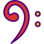 Bass clef icon 64x64