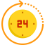 24 hours 图标 64x64