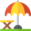 Sun umbrella icon 64x64