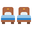 Twin beds icon 64x64